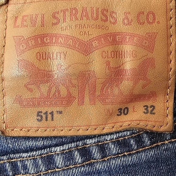 LEVI’S 511 Slim Fit Flex Men's Jeans Blue 30Wx32L - Picture 5 of 14